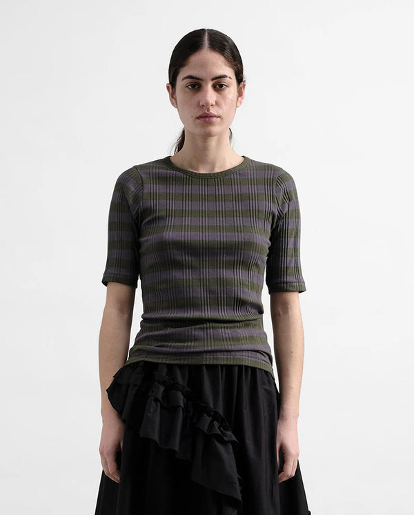 Charlotte Stripe Tee Grey/Stripe