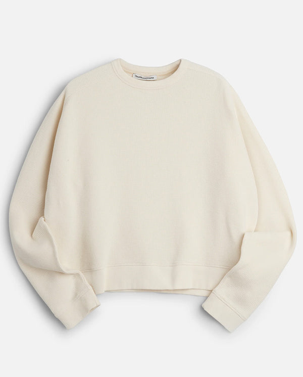 Almost Grown Waffle Sweat - Off White