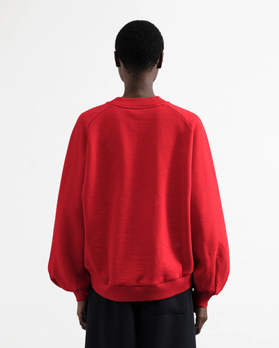 BELLOW SLEEVE SWEATSHIRT - RED