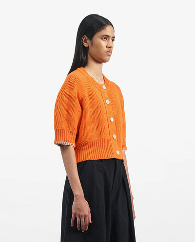Kwai Knit Cardigan - ORANGE