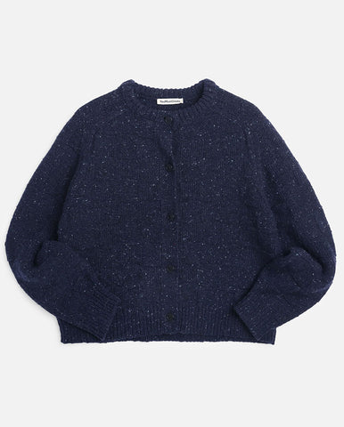 Karreau Check Cardigan - indigo Ink