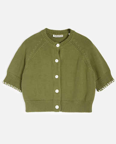 Button Sleeve Sweatshirt Fleur De Sel