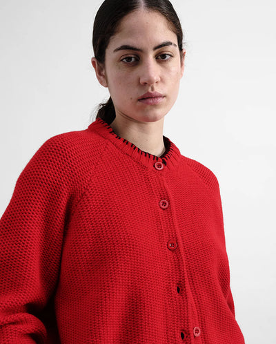 LOTUS CARDIGAN - Red