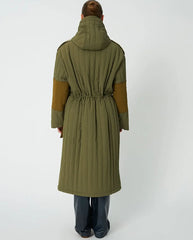 Quilted Parka Coat - Army