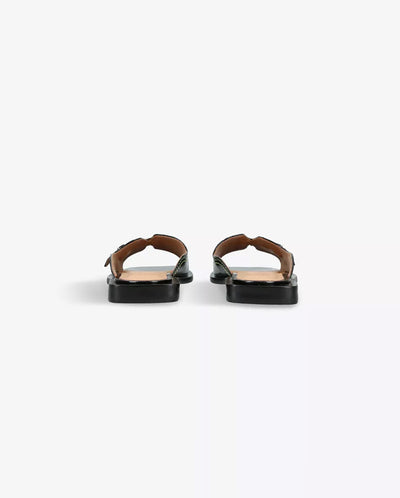 Butterfly Flat Sandal Black