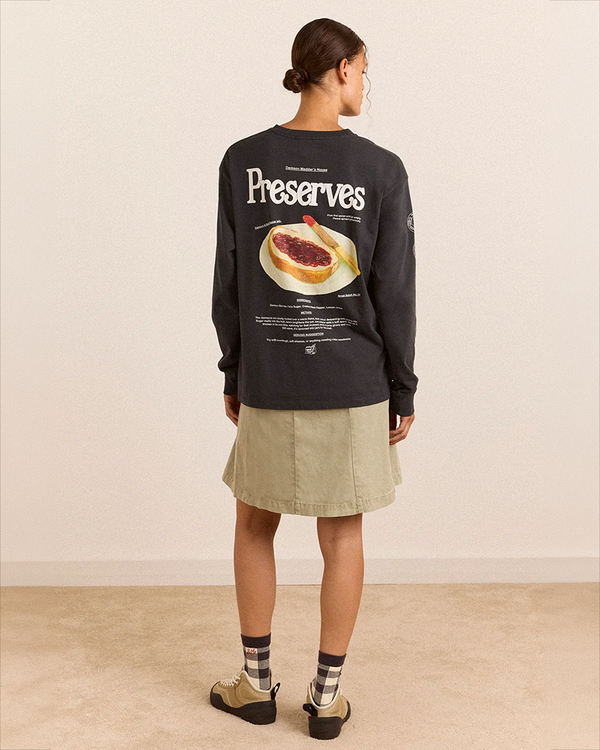 House Preserves L/S Graphic Tee - Charcoal