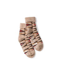Merino Wool Room Slipper socks - L.Brown