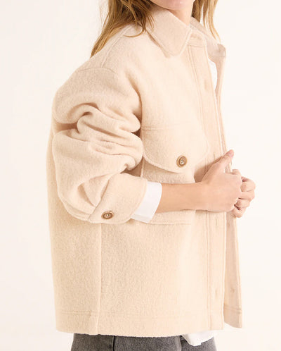 Aime Boiled Wool Jacket IVORY