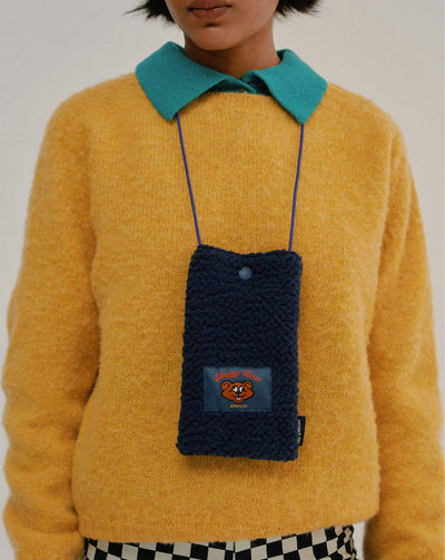 Shaggy Bear Pouch NAVY