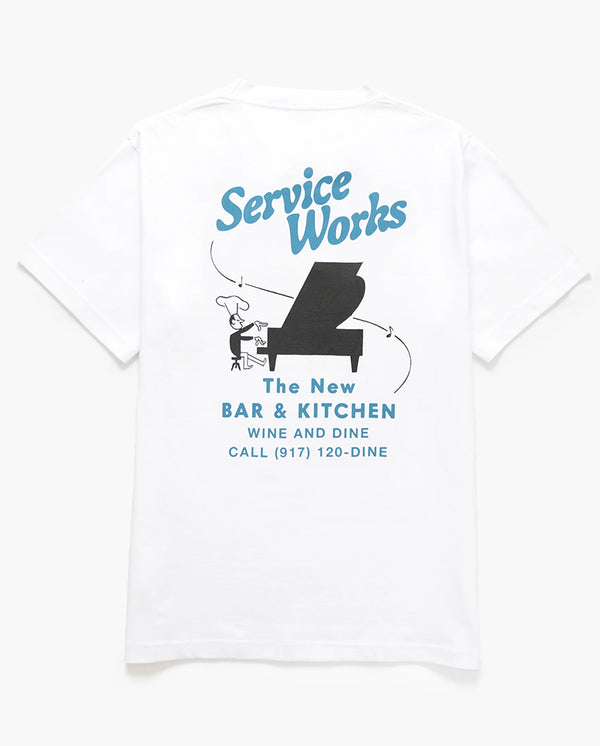 Bar + Kitchen Tee	- White