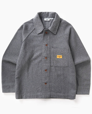 Canvas Long Shop Coat - Olive
