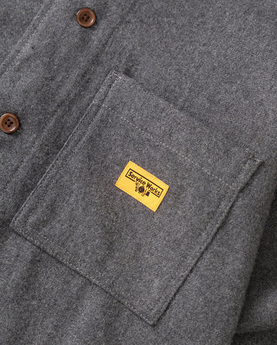 Flannel FOH Overshirt - Charcoal