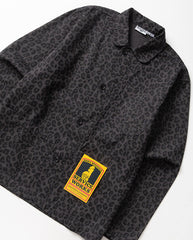 Patterned Easy Chef Shirt - Black Leopard