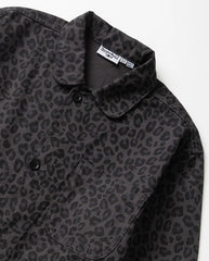 Patterned Easy Chef Shirt - Black Leopard