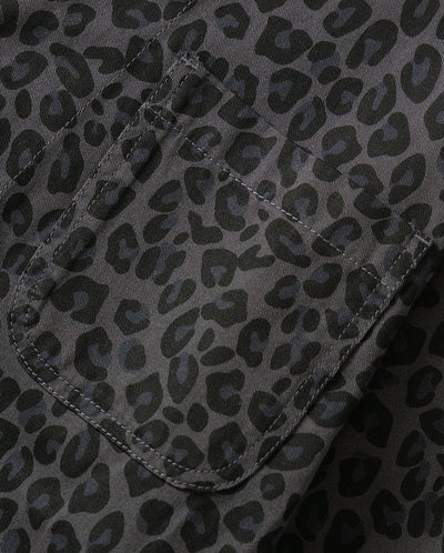 Patterned Easy Chef Shirt - Black Leopard
