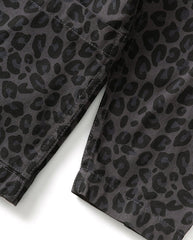 Patterned Easy Chef Shirt - Black Leopard