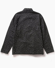 Patterned Easy Chef Shirt - Black Leopard
