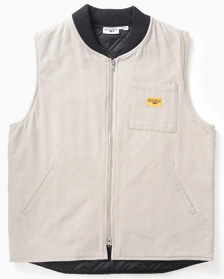 Canvas Work Vest - Stone