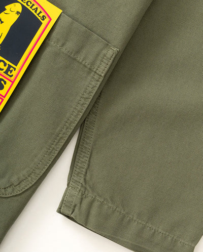Canvas Long Shop Coat - Olive