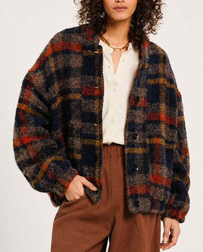 Lison Check Wool Jacket - Multicolor