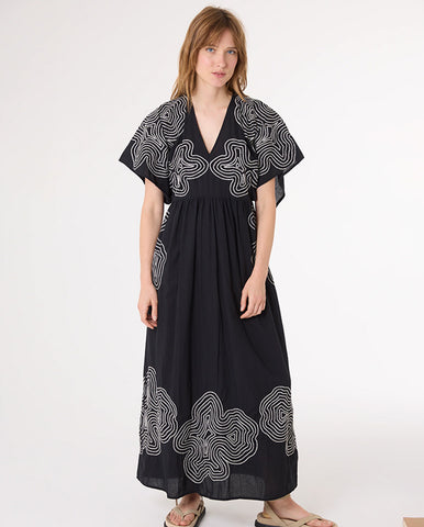 Haurus Pleated Maxi Dress Citronella