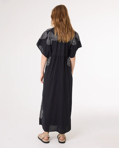 Alba Embroidered Dress BLACK