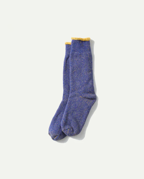Riversible Pile Socks - Blue / Yellow