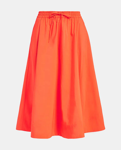 Elvi Jacquard Mini Skirt Blk/Orange