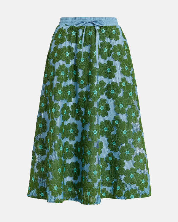 Feast Open Embo Skirt Emerald Combo