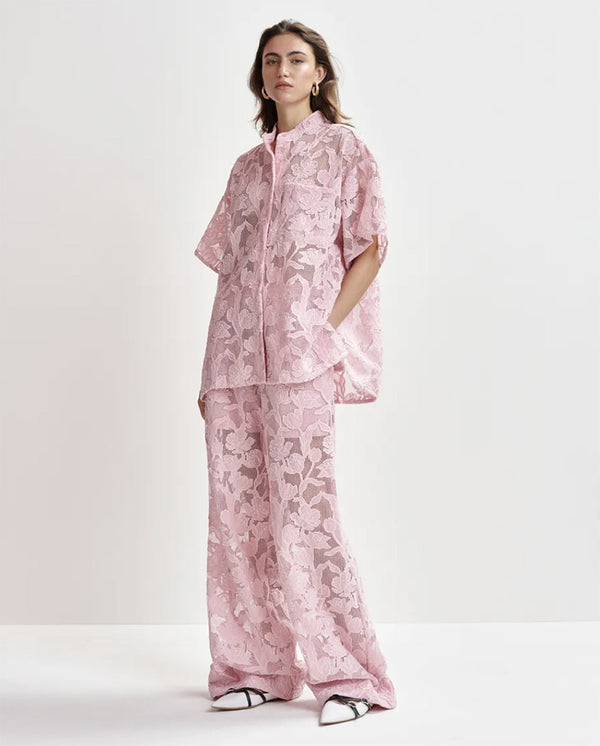 Henim lace Wide Leg Pants - Pure Pink