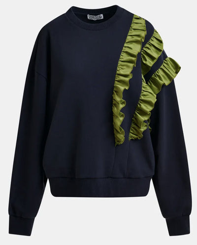 Iwave Ruffle Sweatshirt - Navy / Olive