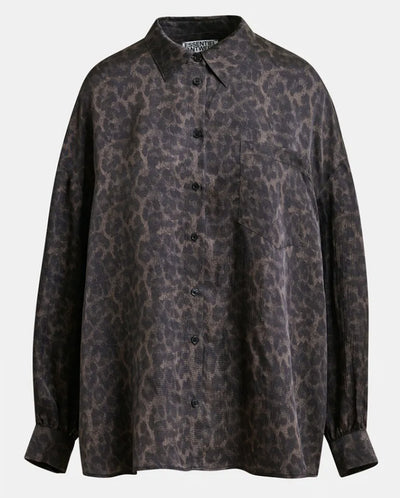 Ilorin Oversized Ruffle Shirt - Black