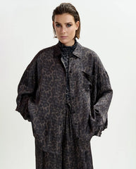 Ilorin Oversized Ruffle Shirt - Black