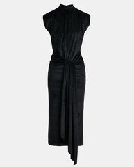 Inche Velvet Jersey Dress - Black Sparkle