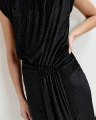 Inche Velvet Jersey Dress - Black Sparkle