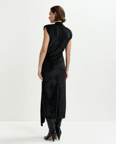 Inche Velvet Jersey Dress - Black Sparkle