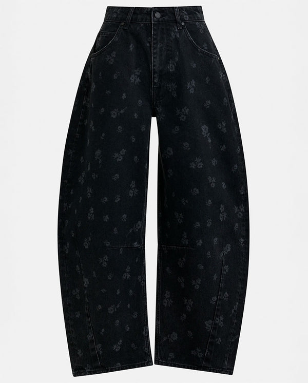 Jo 2 Barrel leg Jean -  Black