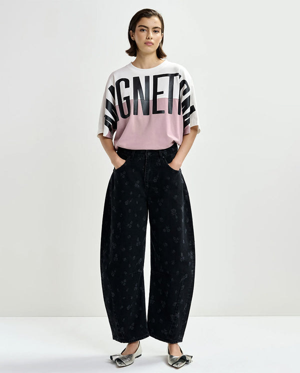 Jo 2 Barrel leg Jean -  Black