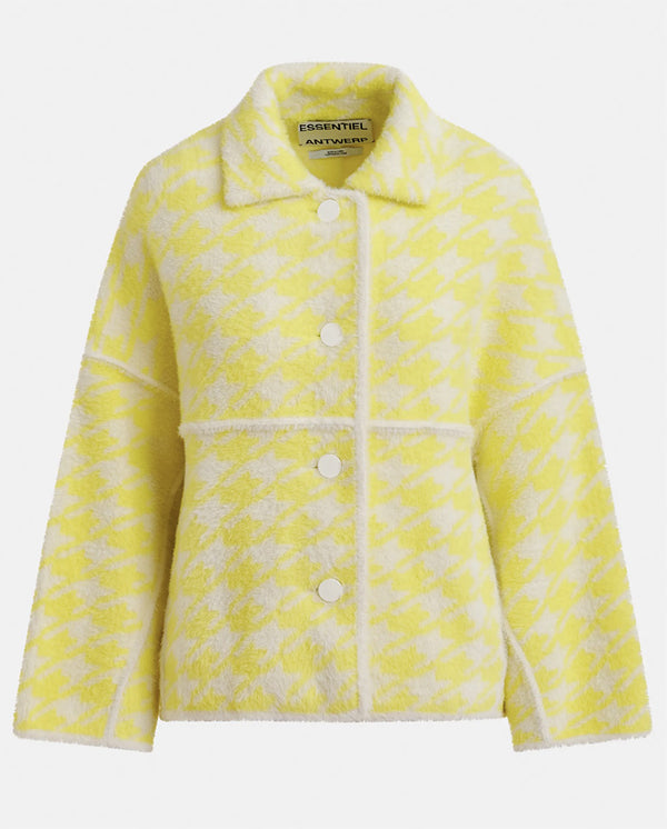 Joking Knit Jacket with collar - Lemon