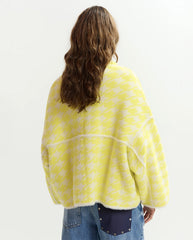 Joking Knit Jacket with collar - Lemon