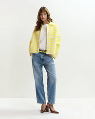 Joking Knit Jacket with collar - Lemon