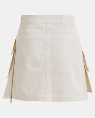 Jila Colour Denim Mini Skirt - Vanilla Cream
