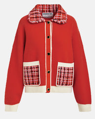 Joilu Knit Jacket  - Orange