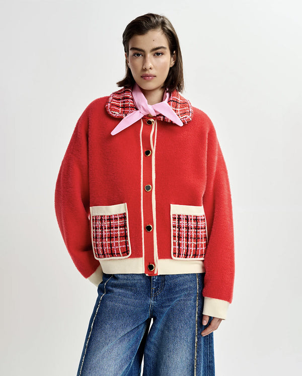 Joilu Knit Jacket  - Orange