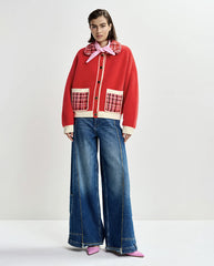 Joilu Knit Jacket  - Orange