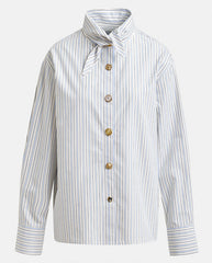 Jomato Pointy Collar Shirt - Nile Blue
