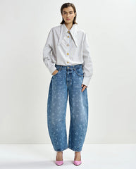 Jomato Pointy Collar Shirt - Nile Blue