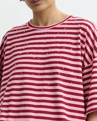 Joste Striped Tee - Forever Blush