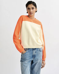 Joto Bicolour Knit  - Off white Orange Flouro