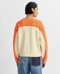 Joto Bicolour Knit  - Off white Orange Flouro